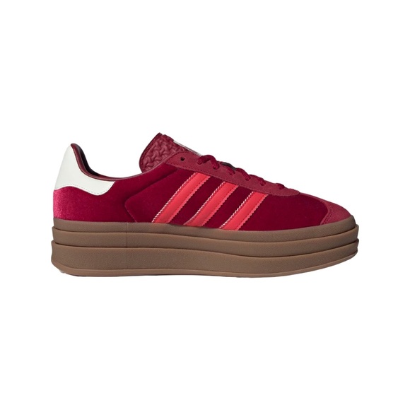 ADIDAS GAZELLE Bold Bright Red/Victory Red Velvet sneakers, Women’s 9.5, NEW! - Picture 7 of 14